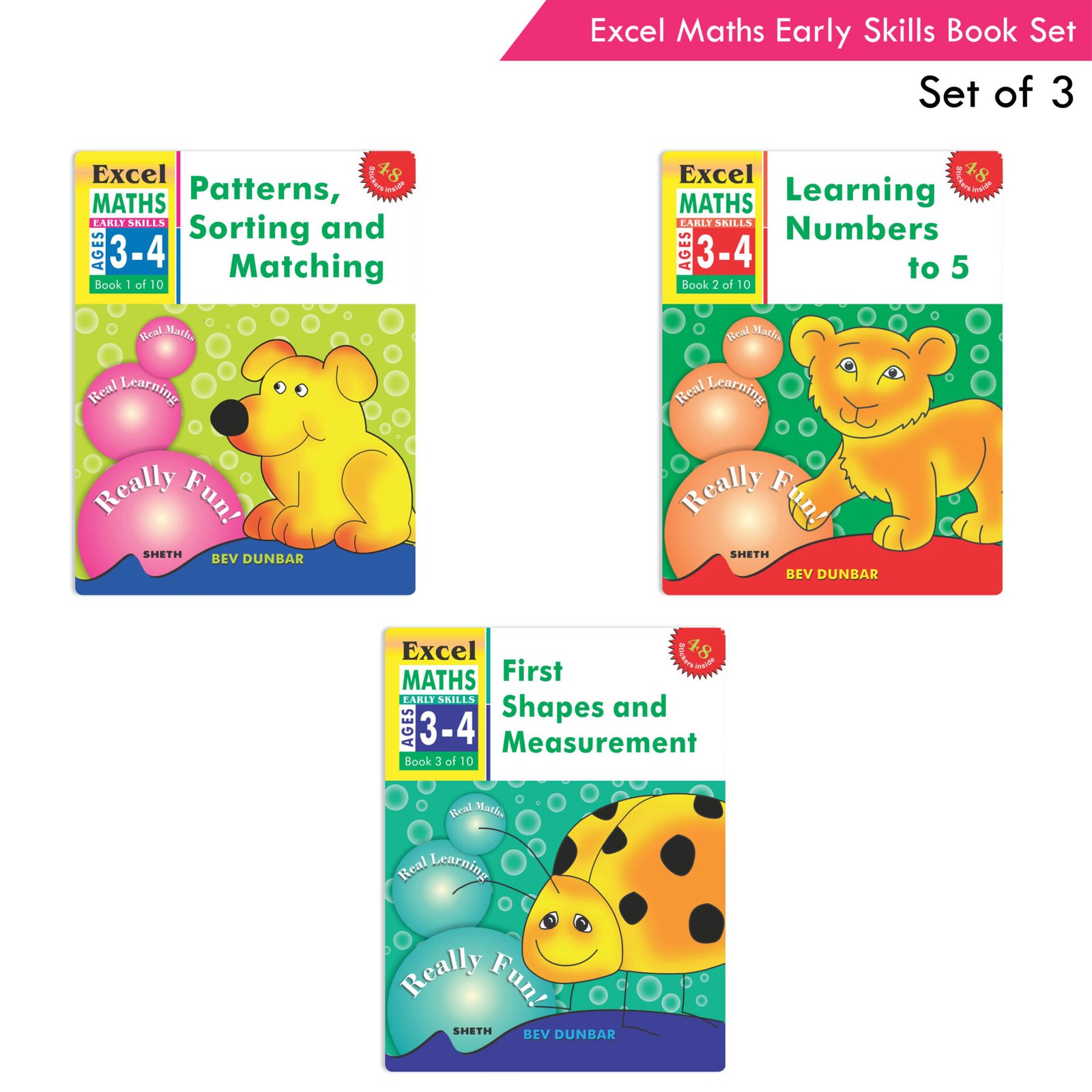 Excel Maths Early Skills Ages 3 4 Set of 3 1