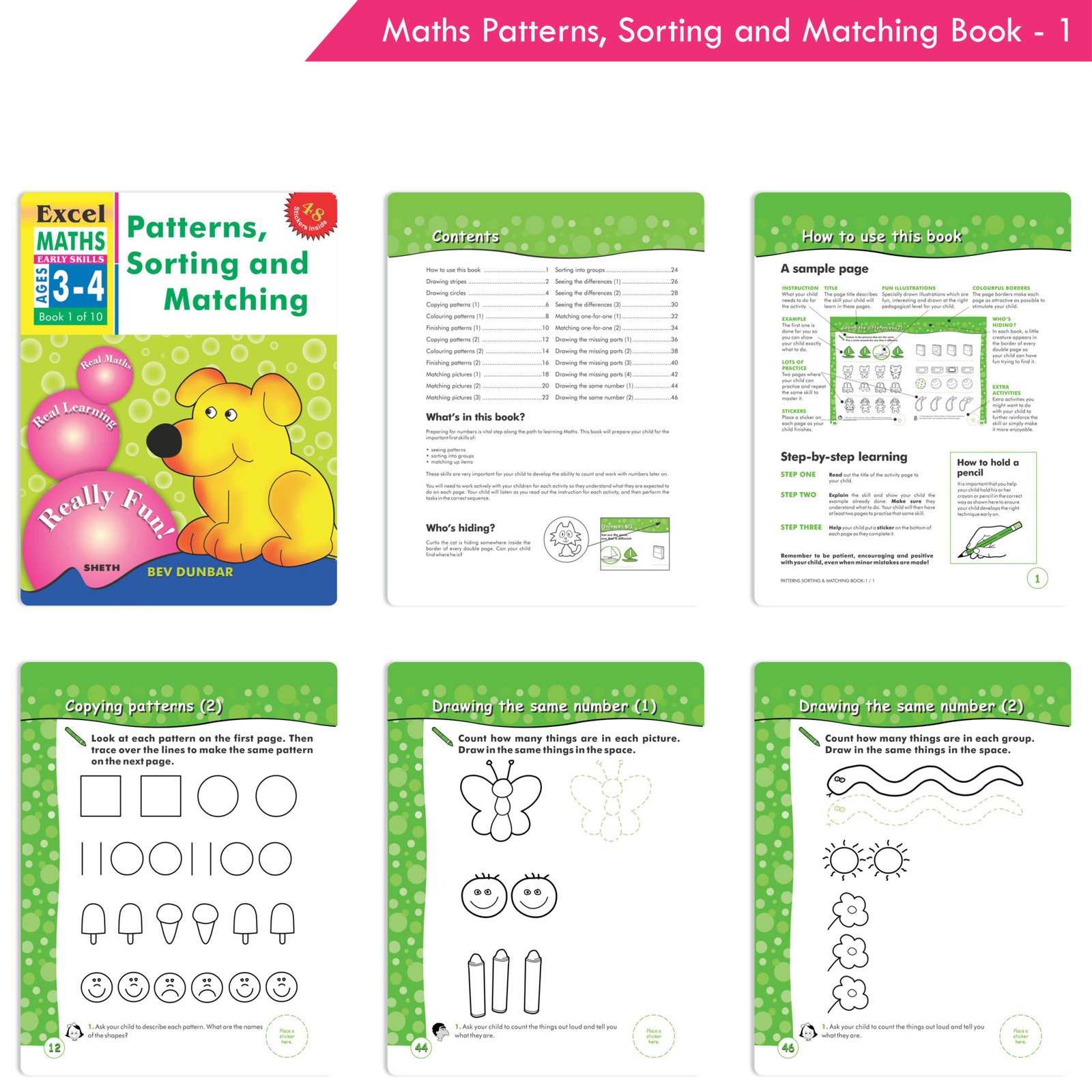 Excel Maths Early Skills Ages 3 4 Set of 3 2