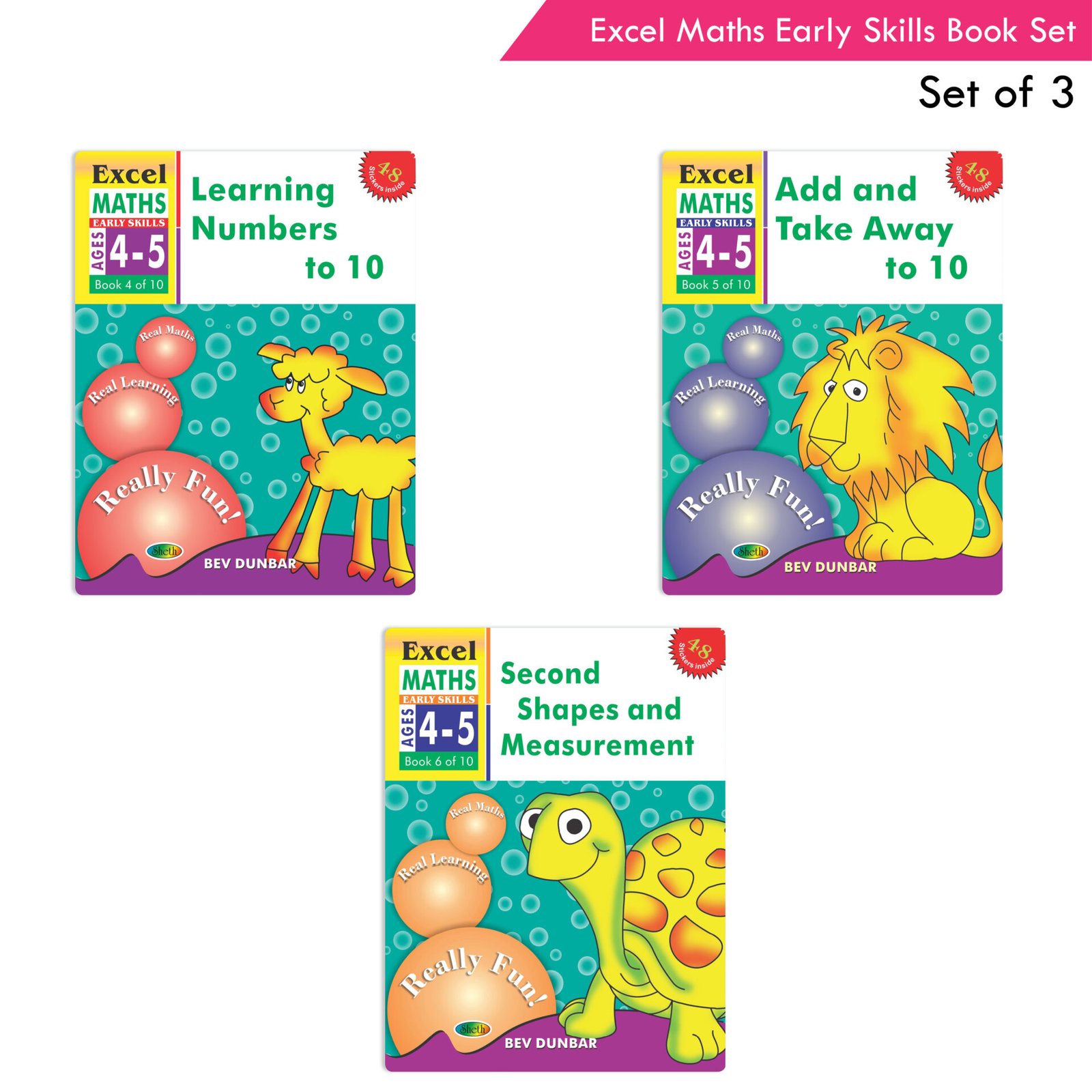 Excel Maths Early Skills Ages 4 5 Set of 3 1