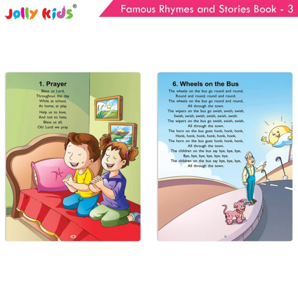 Jolly Kids Famous Rhymes and Stories Book 3| Collection of Nursery Rhymes, Bedtime Story for Age 3-6 Years - Image 3