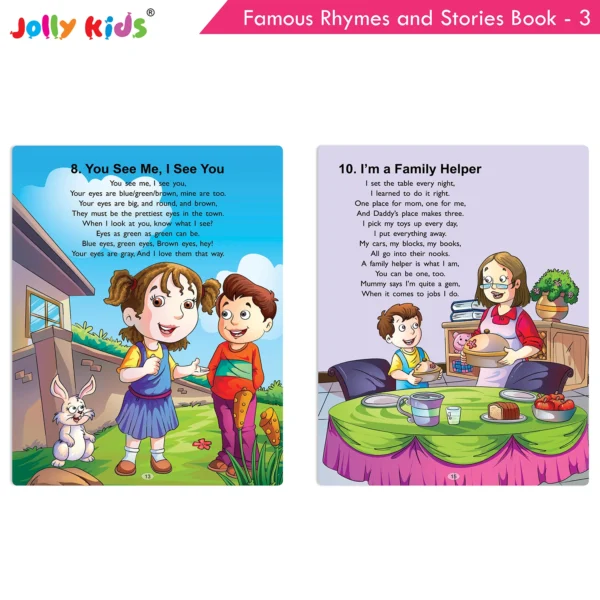 Jolly Kids Famous Rhymes and Stories Book 3| Collection of Nursery Rhymes, Bedtime Story for Age 3-6 Years - Image 4