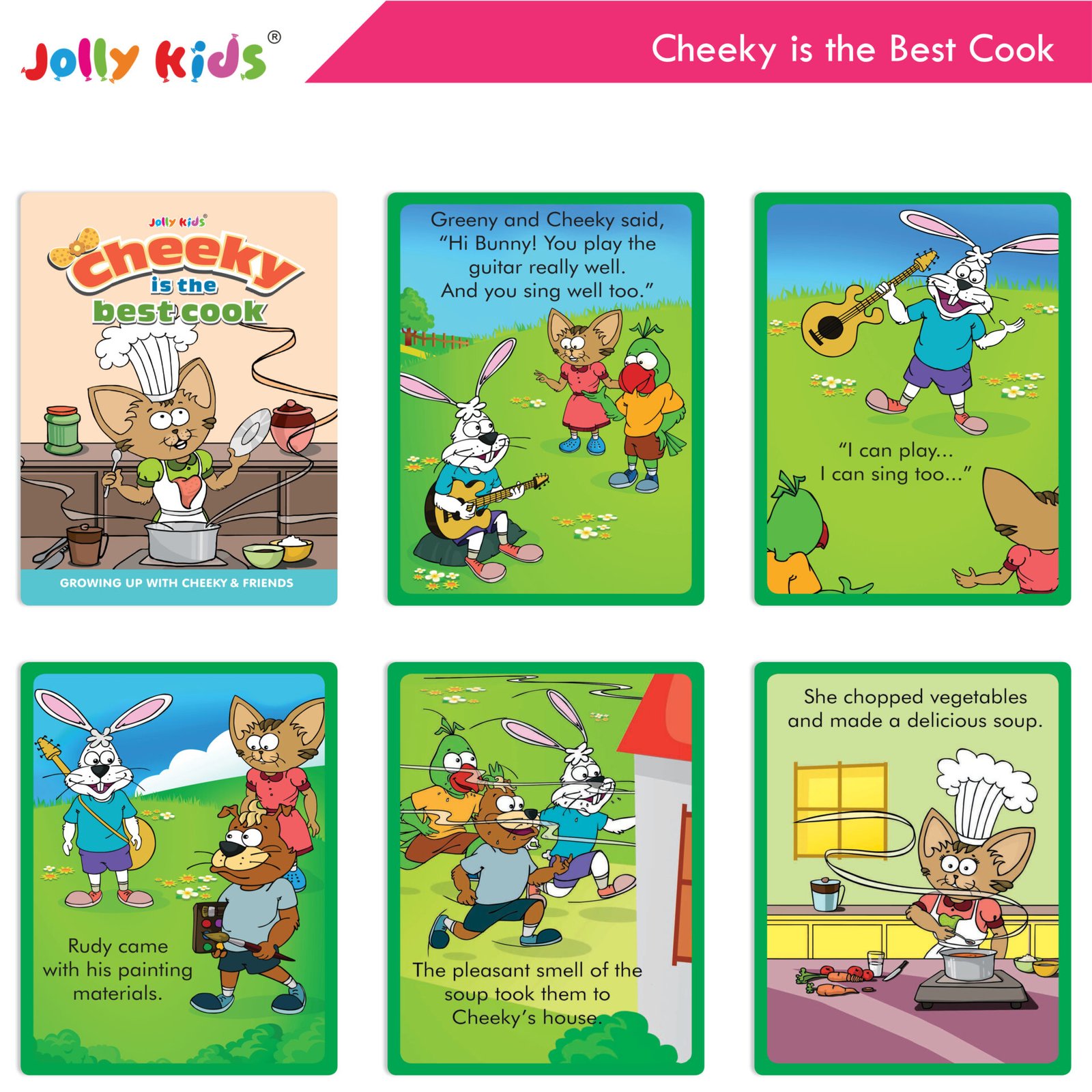 Jolly Kids Growing Up with Cheeky and Her Friends Set of 8 2