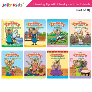 Jolly Kids Growing Up With Cheeky And Her Friends Character Base Moral and Values Education Short Stories Books Set of 8 For Kids Ages 3-6 Years