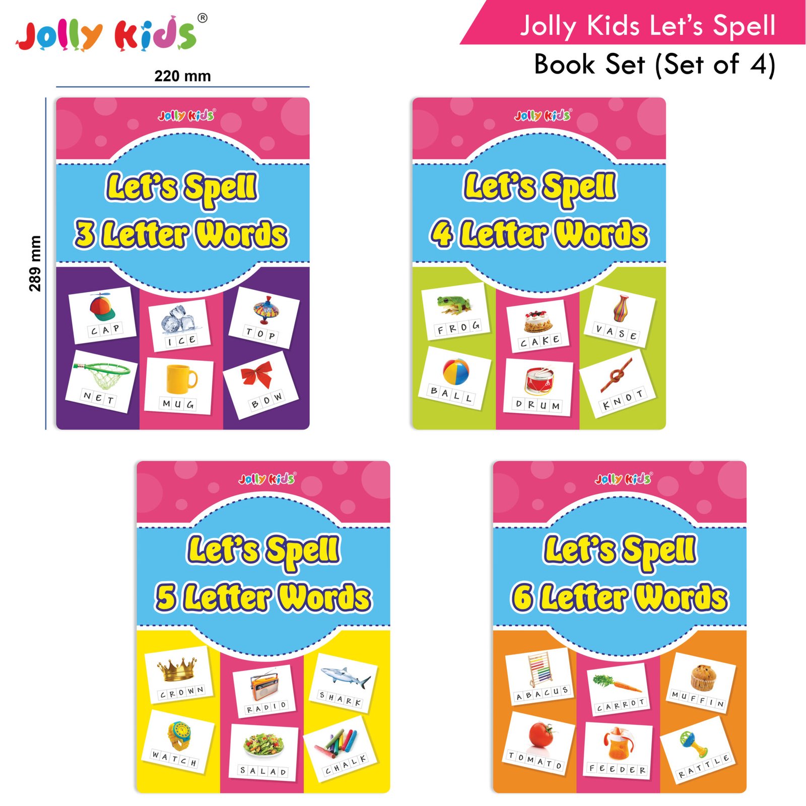 Jolly Kids Lets Spell Book Set Set of 4 2