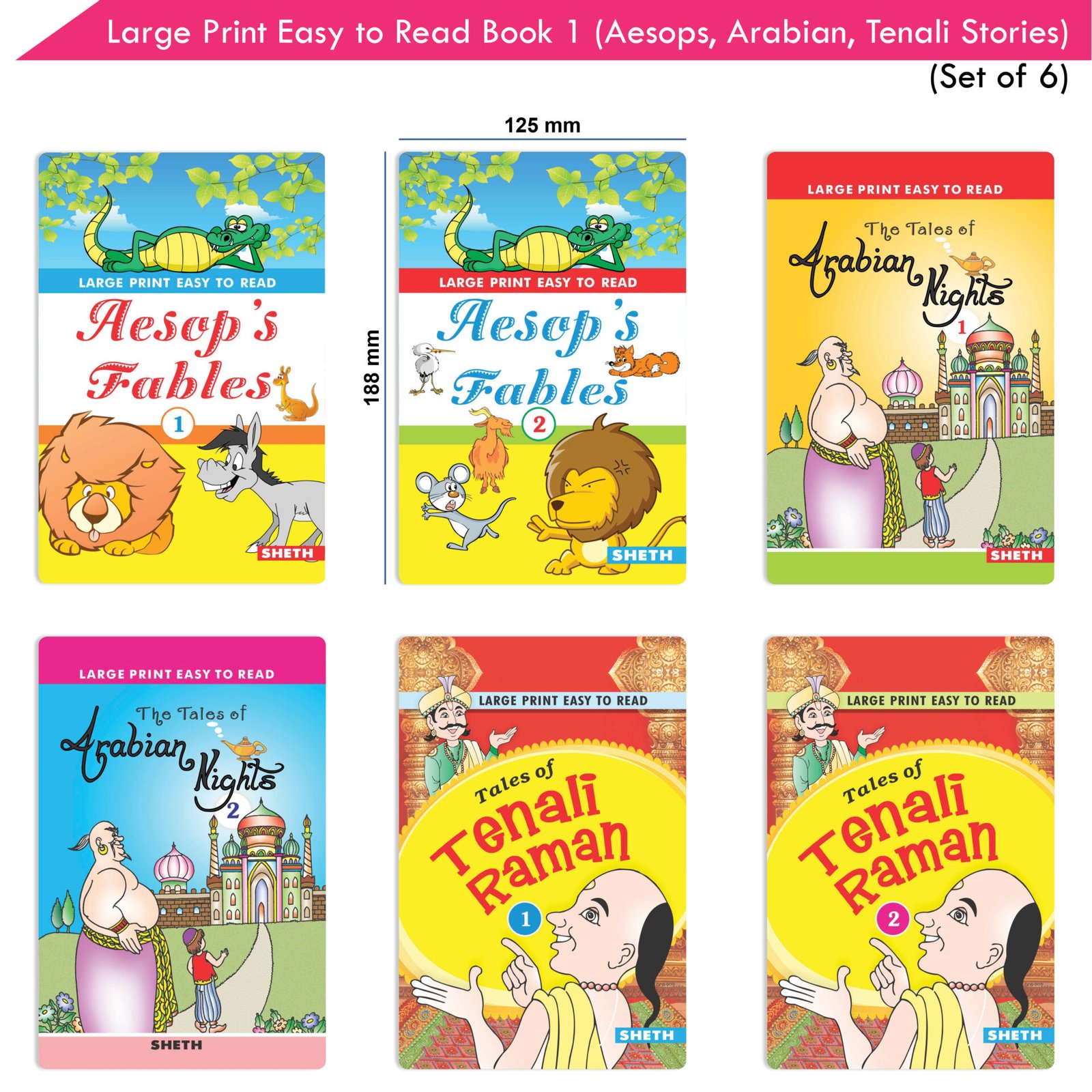 Large Print Easy to Read Book 1 Set of 6 2