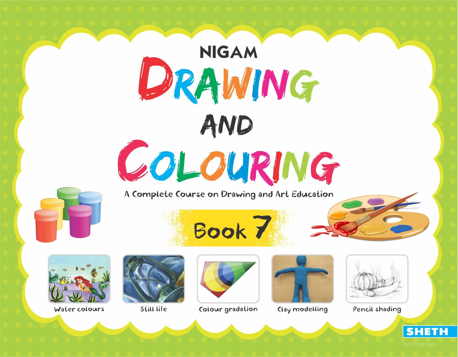 DOMS DRAWING BOOK +12 SHADE COLOUR BOOK WATER CAKES +12 BI COLOUR PENCILS+