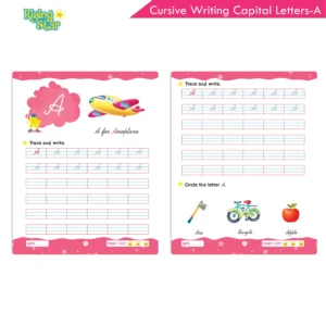 Rising Star Cursive Writing Capital Letters Book - A