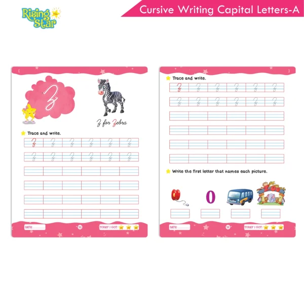 Rising Star Cursive Writing Capital Letters Book - A - Image 7