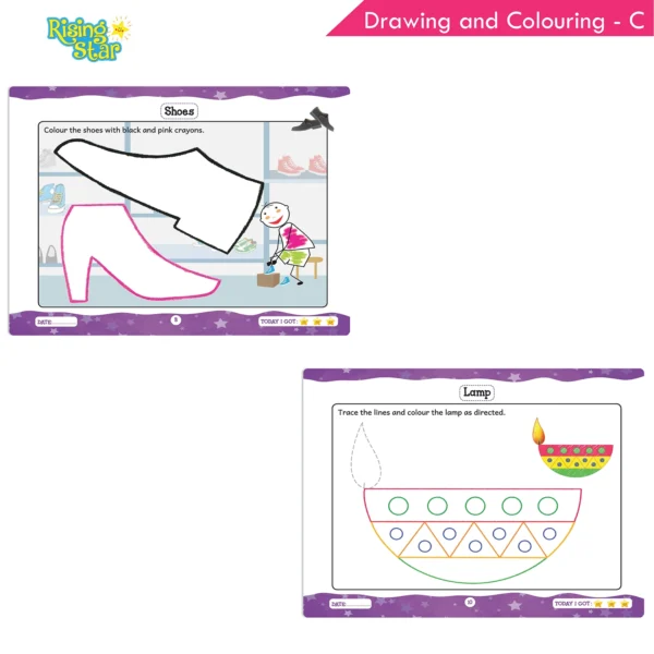 Rising Star Drawing and Colouring Book C - Image 3