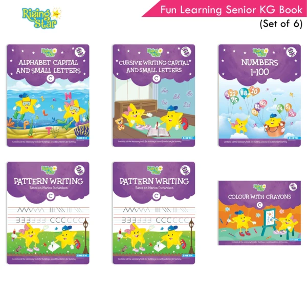 Rising Star Fun Learning Senior KG Book Set (Set of 6)