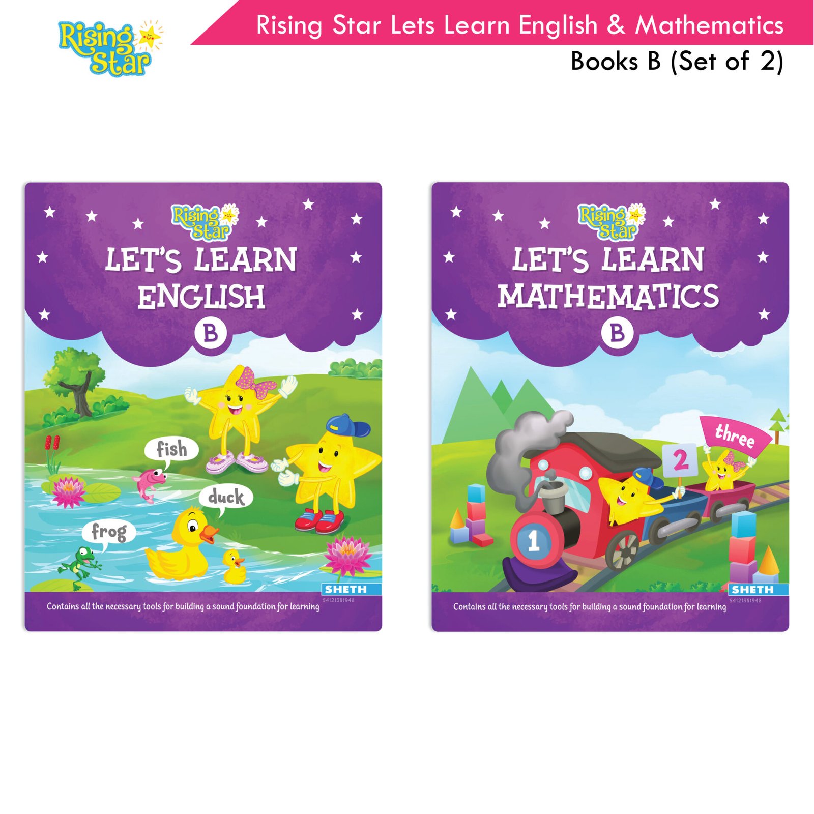 Rising Star Lets Learn English and Mathematics Books B Set of 2 1