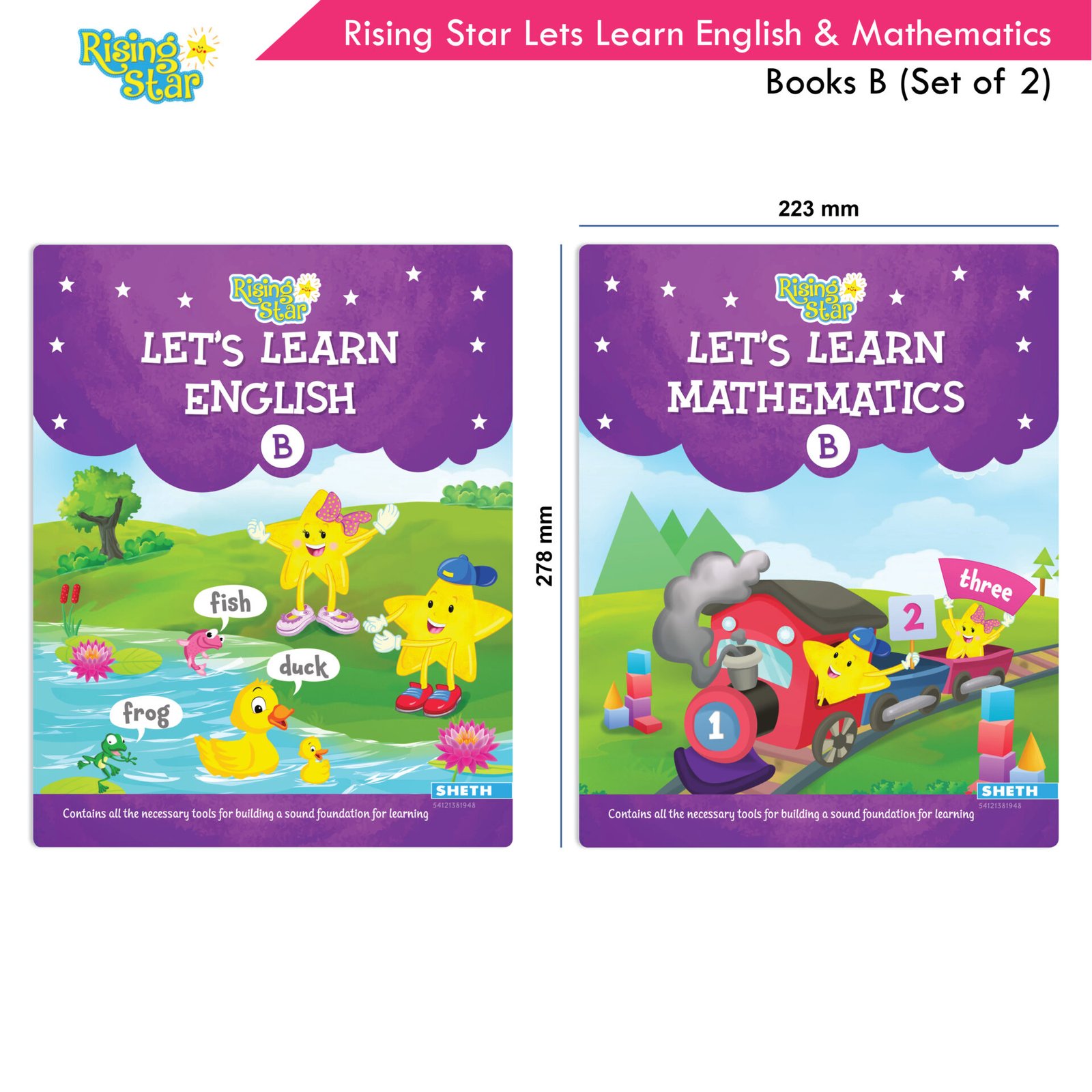 Rising Star Lets Learn English and Mathematics Books B Set of 2 2