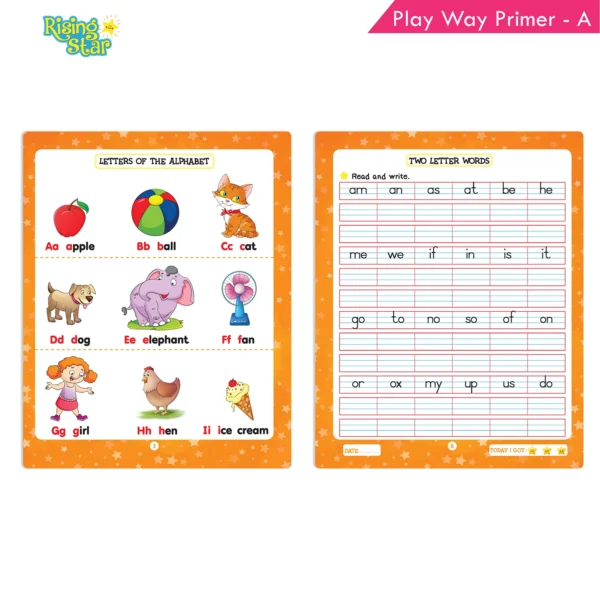 Rising Star Play Way Primer Phonic Practice and Activity Book A| 2 Letter Phonic Words| 3 Letter Phonic Words - Image 2