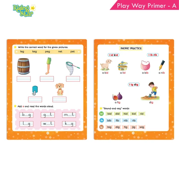 Rising Star Play Way Primer Phonic Practice and Activity Book A| 2 Letter Phonic Words| 3 Letter Phonic Words - Image 4