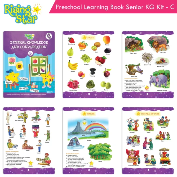 Rising Star Preschool Learning Book Senior KG Kit C - Image 2