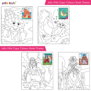 Jolly Kids Copy Colour Books Set of 8| Early Learners Trace and Colouring Activities Book for Kids Age 3-6 Years