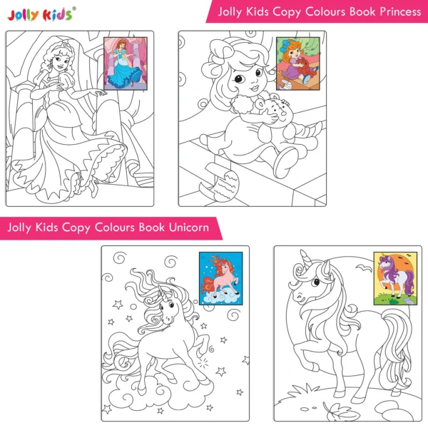 Jolly Kids Copy Colour Books Set of 8| Early Learners Trace and Colouring Activities Book for Kids Age 3-6 Years - Image 3