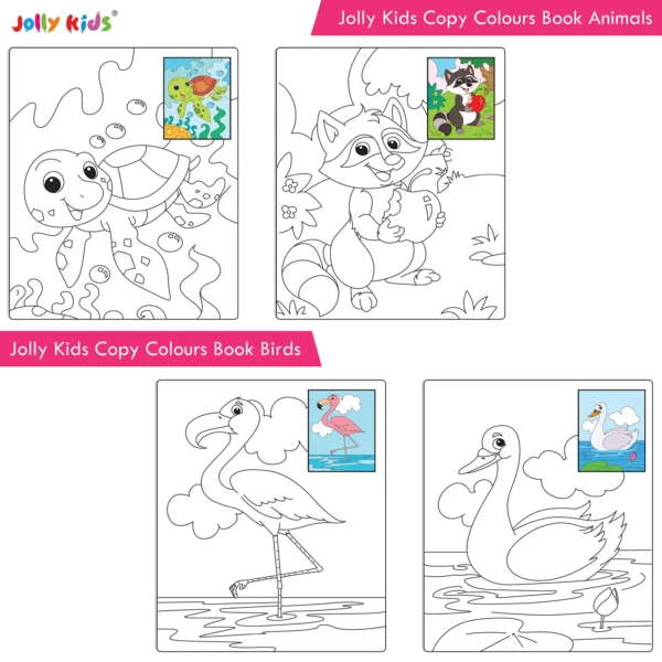 Jolly Kids Copy Colour Books Set of 8| Early Learners Trace and Colouring Activities Book for Kids Age 3-6 Years - Image 4