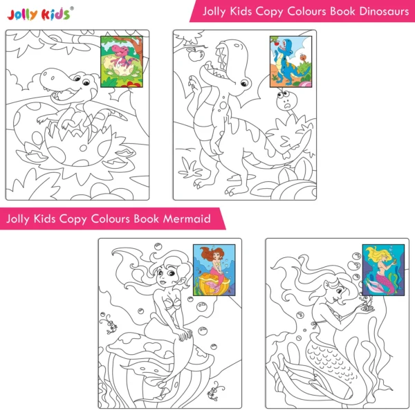 Jolly Kids Copy Colour Books Set of 8| Early Learners Trace and Colouring Activities Book for Kids Age 3-6 Years - Image 5