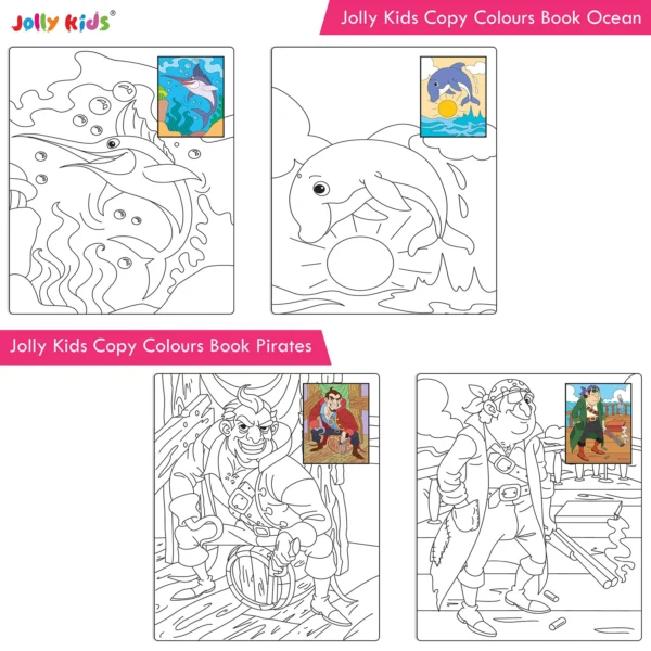 Jolly Kids Copy Colour Books Set of 8| Early Learners Trace and Colouring Activities Book for Kids Age 3-6 Years - Image 6