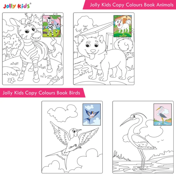 Jolly Kids Copy Colour Books Set of 8| Early Learners Trace and Colouring Activities Book for Kids Age 3-6 Years - Image 7