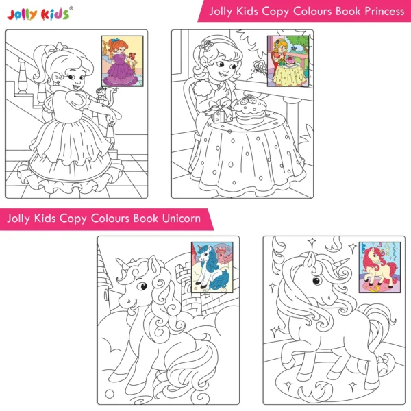 Jolly Kids Copy Colour Books Set of 8| Early Learners Trace and Colouring Activities Book for Kids Age 3-6 Years - Image 8