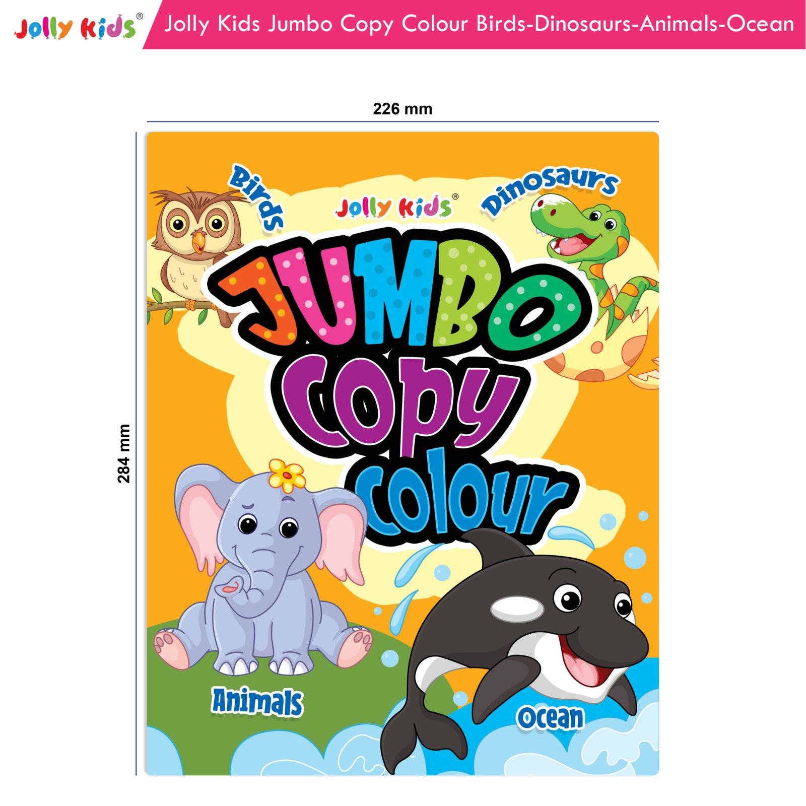 Jolly Kids Jumbo Copy Colour Birds Dinosaurs Animals Ocean 2