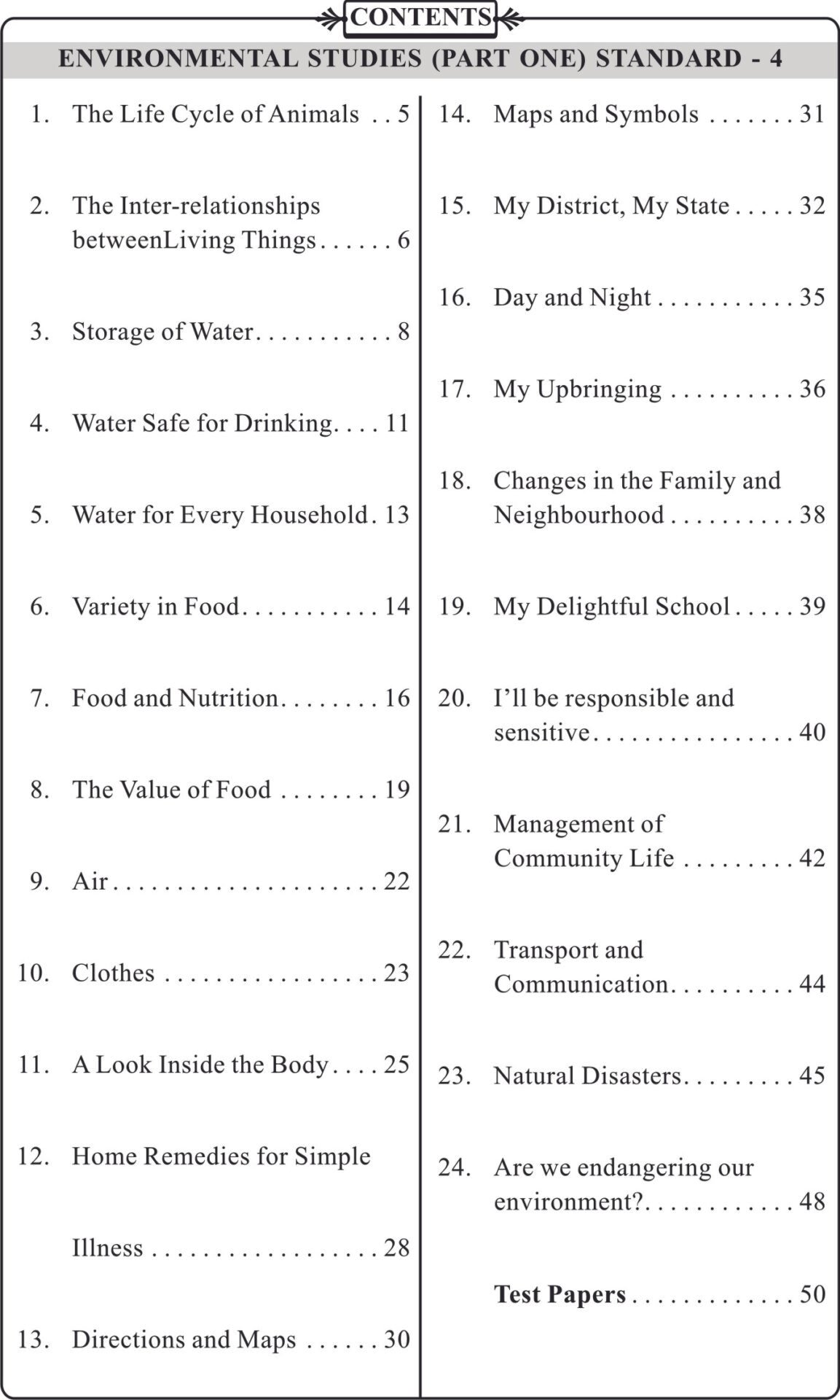 Nigam CCE Scholar Workbooks Ready Answers Environmental Studies EVS Part 1 2 Standard 4 2