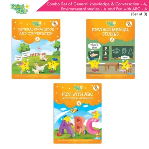 Rising Star Combo Set of General Knowledge & Conversation Book A, Environmental Studies A and Fun with ABC & General Knowledge A (Set of 3)