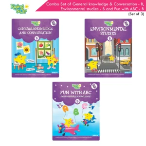 Rising Star Combo Set of General Knowledge & Conversation Book B, Environmental Studies B and Fun with ABC & General Knowledge B (Set of 3)