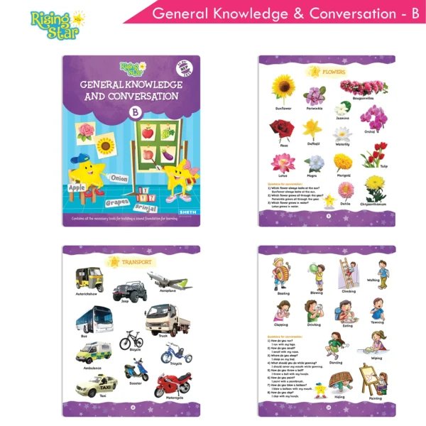 Rising Star Combo Set of General Knowledge & Conversation Book B, Environmental Studies B and Fun with ABC & General Knowledge B (Set of 3) - Image 2