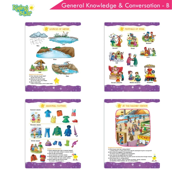 Rising Star Combo Set of General Knowledge & Conversation Book B, Environmental Studies B and Fun with ABC & General Knowledge B (Set of 3) - Image 3