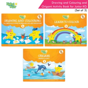 Rising Star Drawing and Colouring and Origami Activity Book for Junior KG (Set of 3)