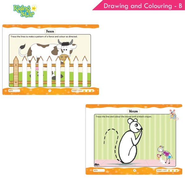 Rising Star Drawing and Colouring and Origami Activity Book for Junior KG (Set of 3) - Image 3