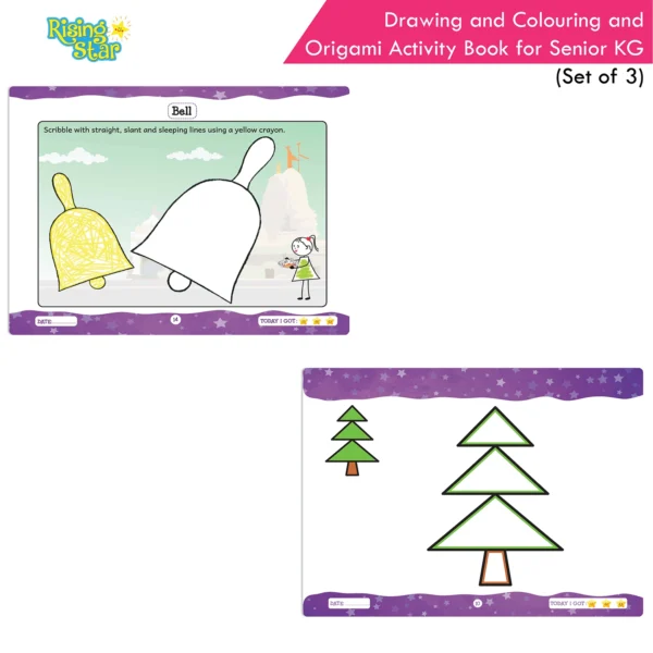 Rising Star Drawing and Colouring and Origami Activity Book for Senior KG (Set of 3) - Image 8