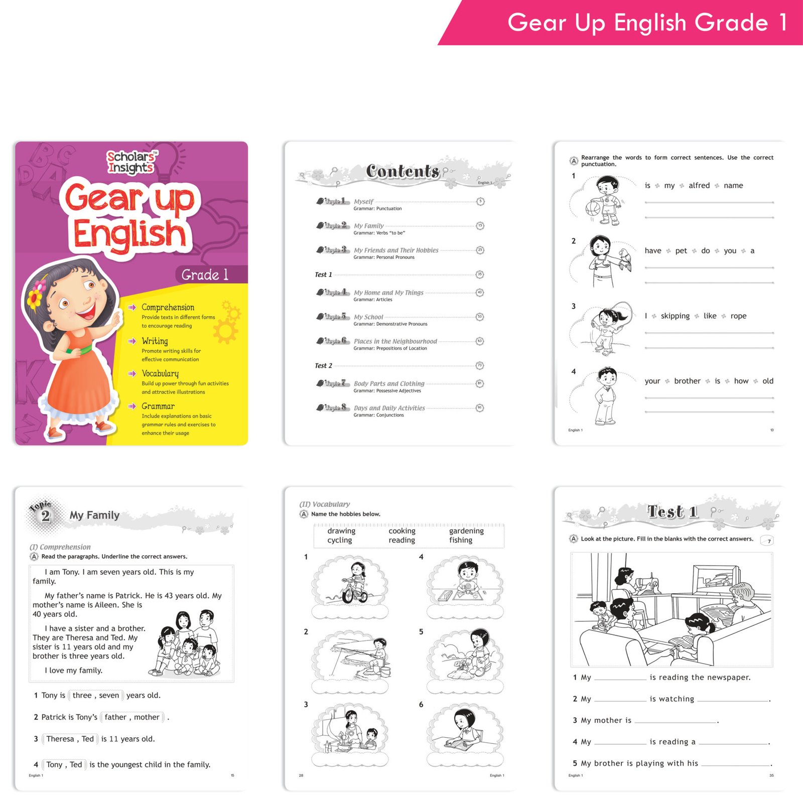 Scholars Insights Gear Up English and Maths Grade 1 Set of 2 2