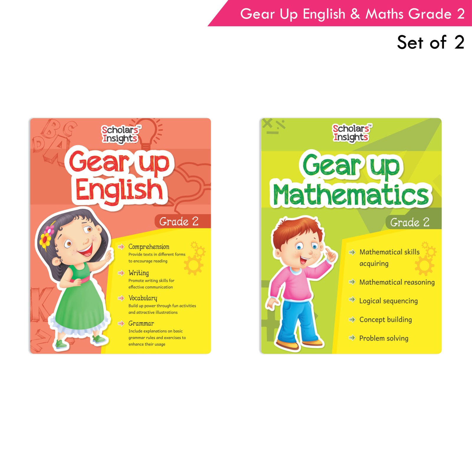 Scholars Insights Gear Up English and Maths Grade 2 Set of 2 1