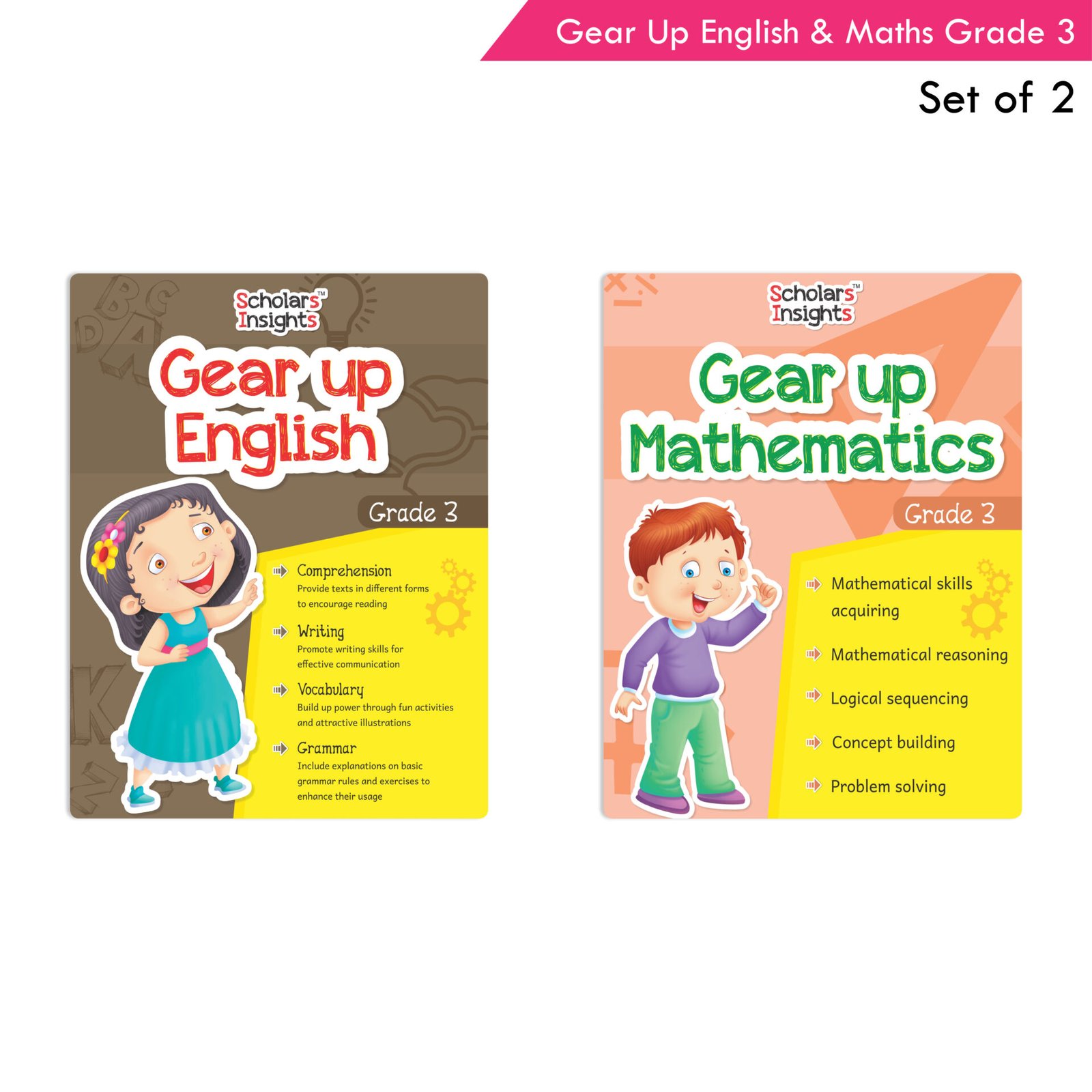 Scholars Insights Gear Up English and Maths Grade 3 Set of 2 1