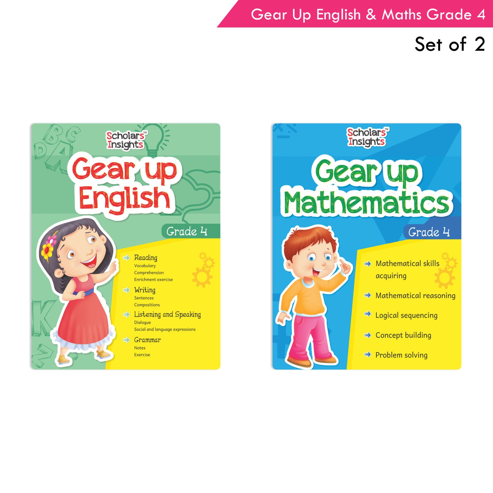 Scholars Insights Gear Up English and Maths Grade 4 Set of 2 1