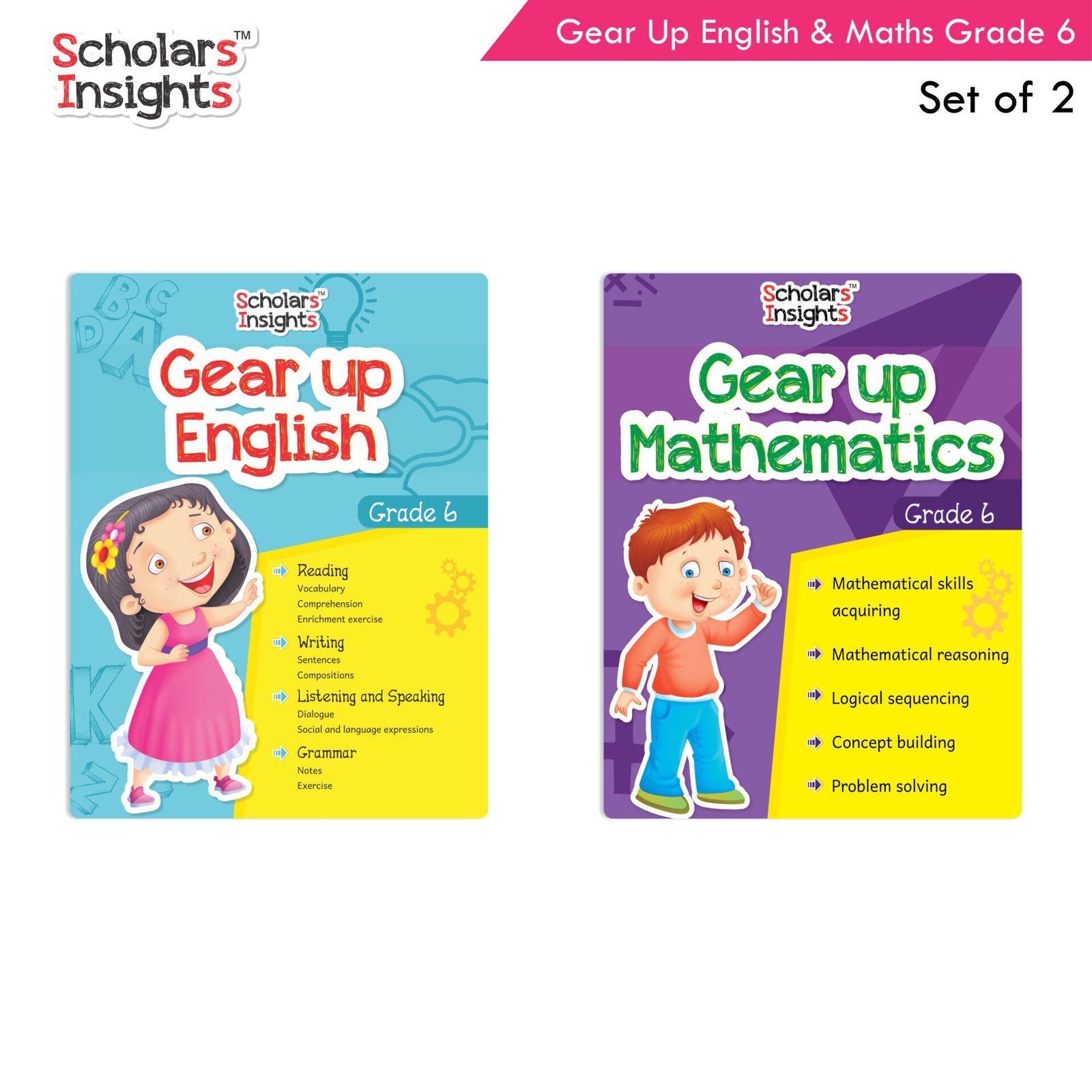 Scholars Insights Gear Up English and Maths Grade 6 Set of 2 1