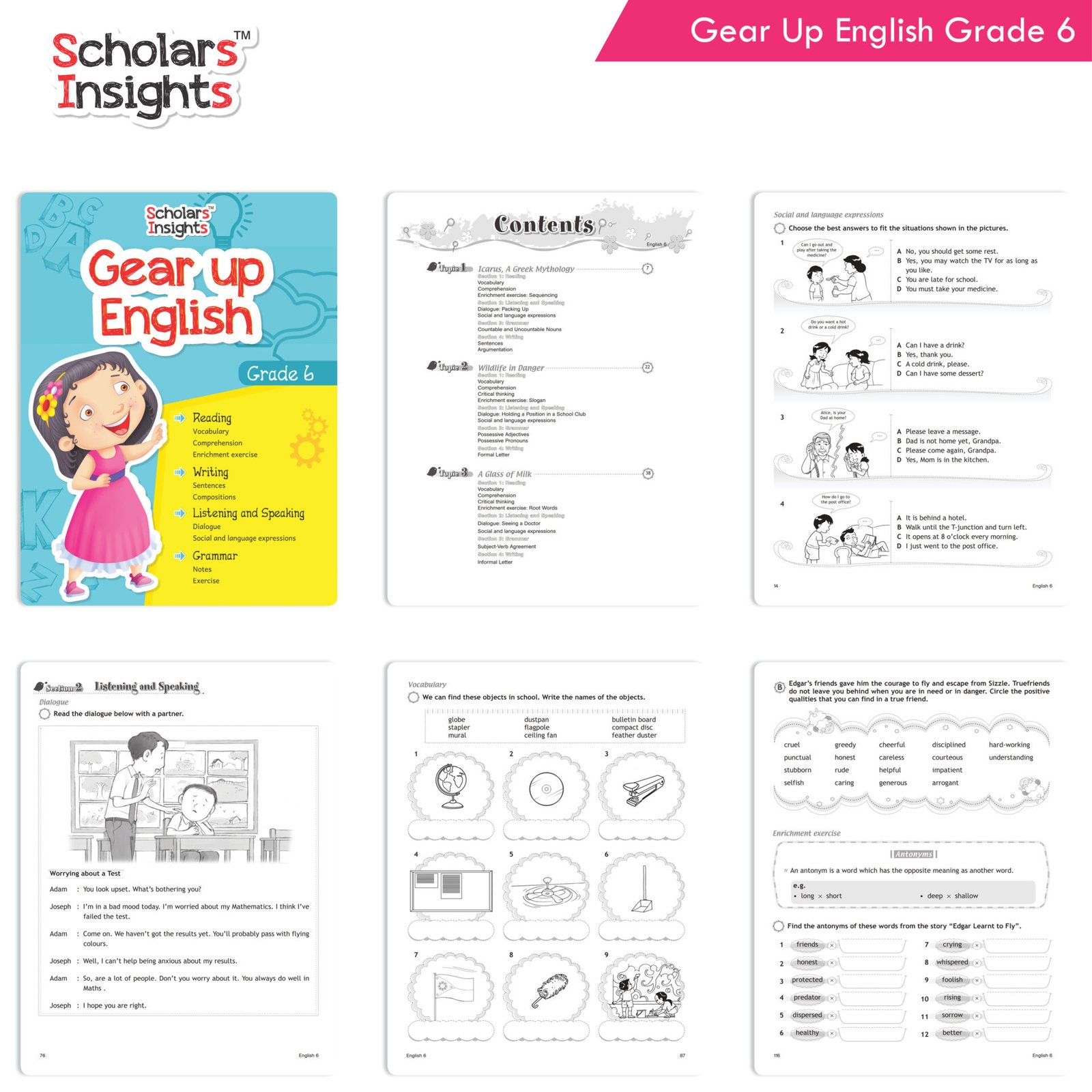 Scholars Insights Gear Up English and Maths Grade 6 Set of 2 2