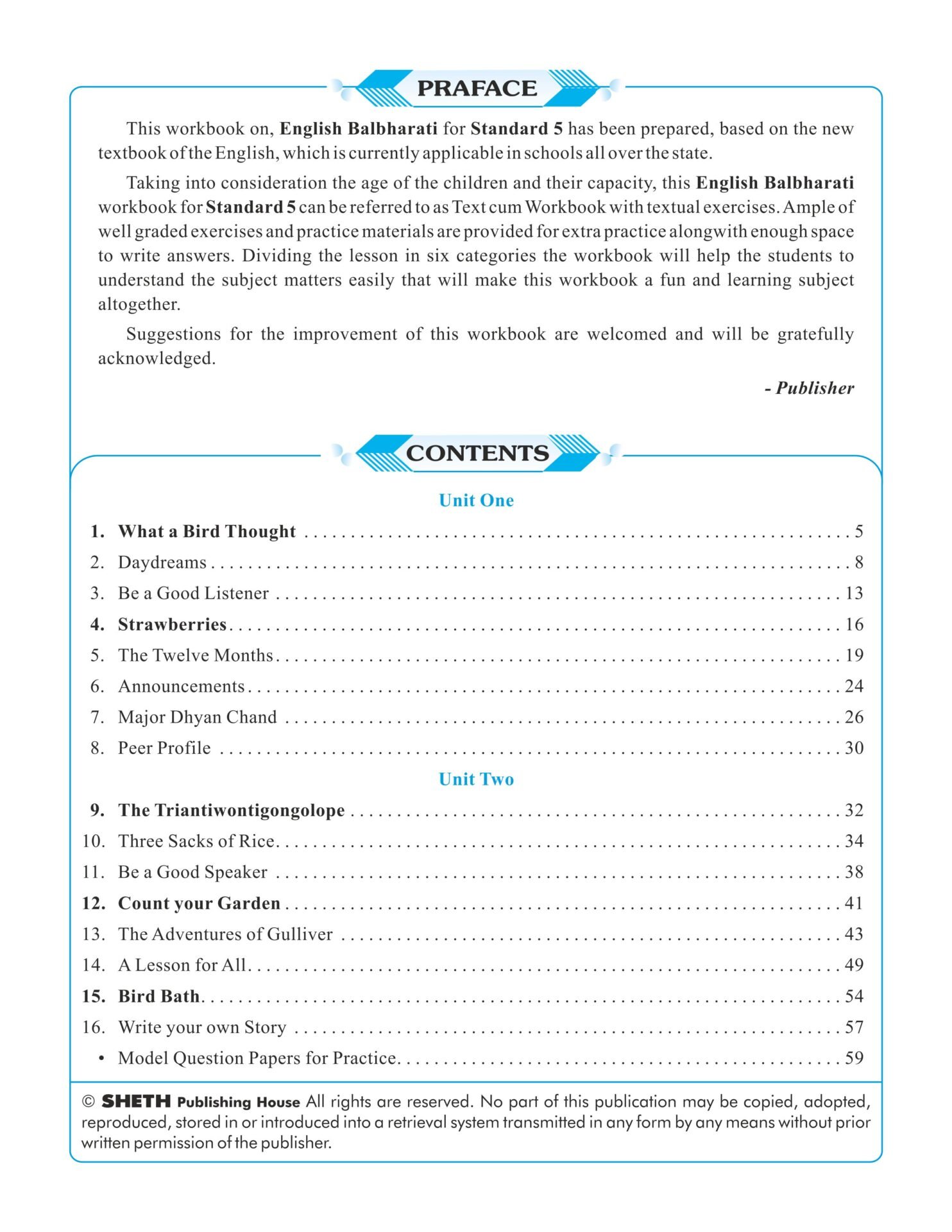 CCE Pattern Nigam Scholar Workbooks English Balbharati Standard 5 Term 1 2