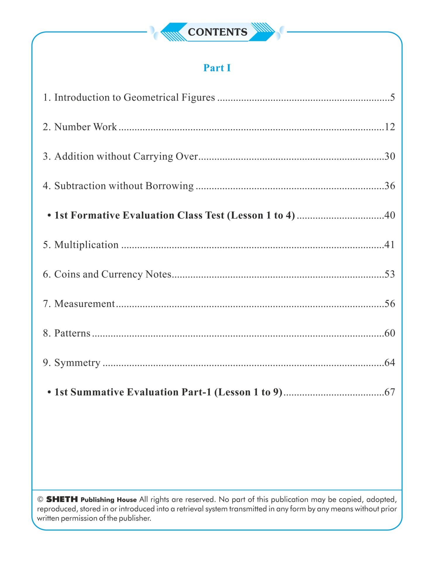 CCE Pattern Nigam Scholar Workbooks Mathematics Standard 3 Term 1 Part 1 2