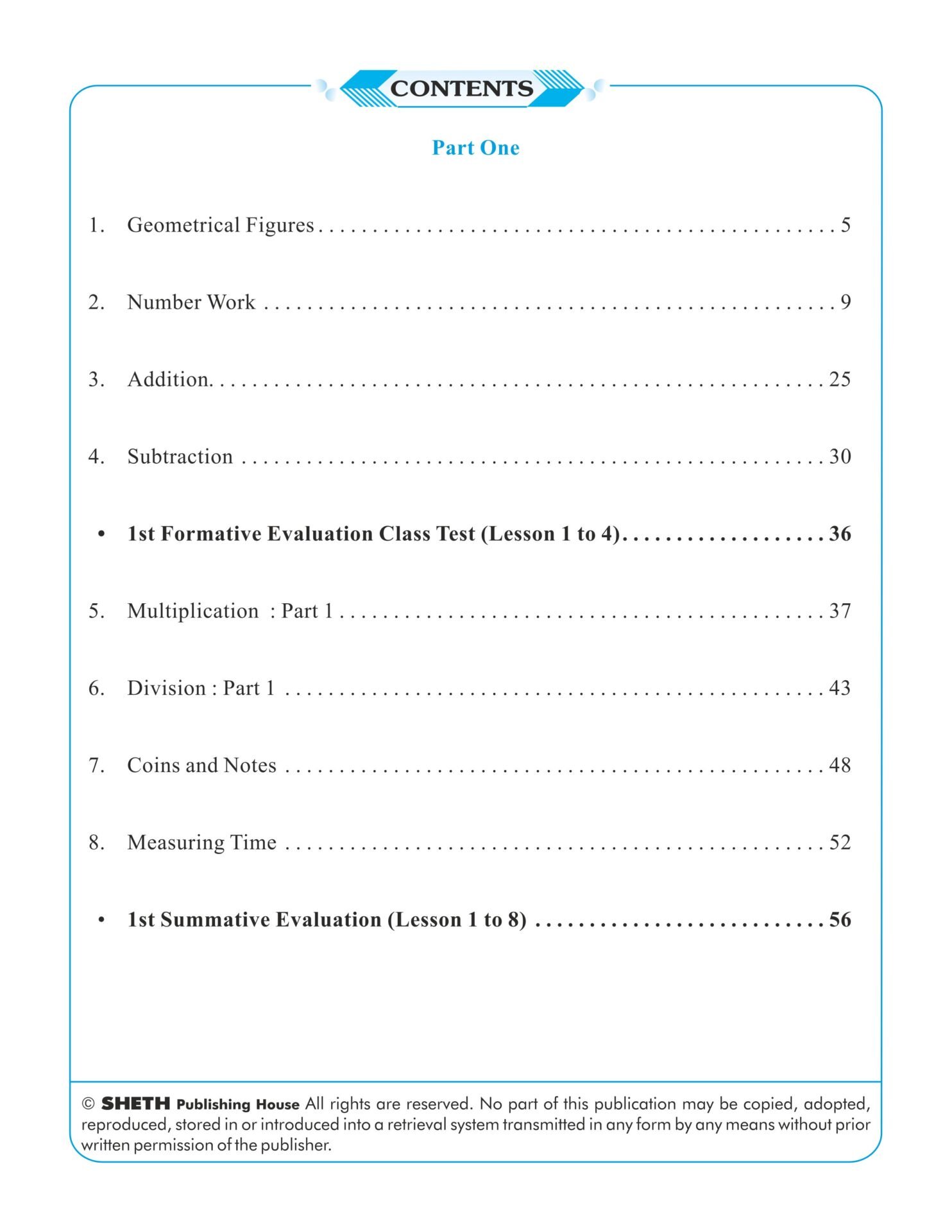CCE Pattern Nigam Scholar Workbooks Mathematics Standard 4 Term 1 Part 1 2