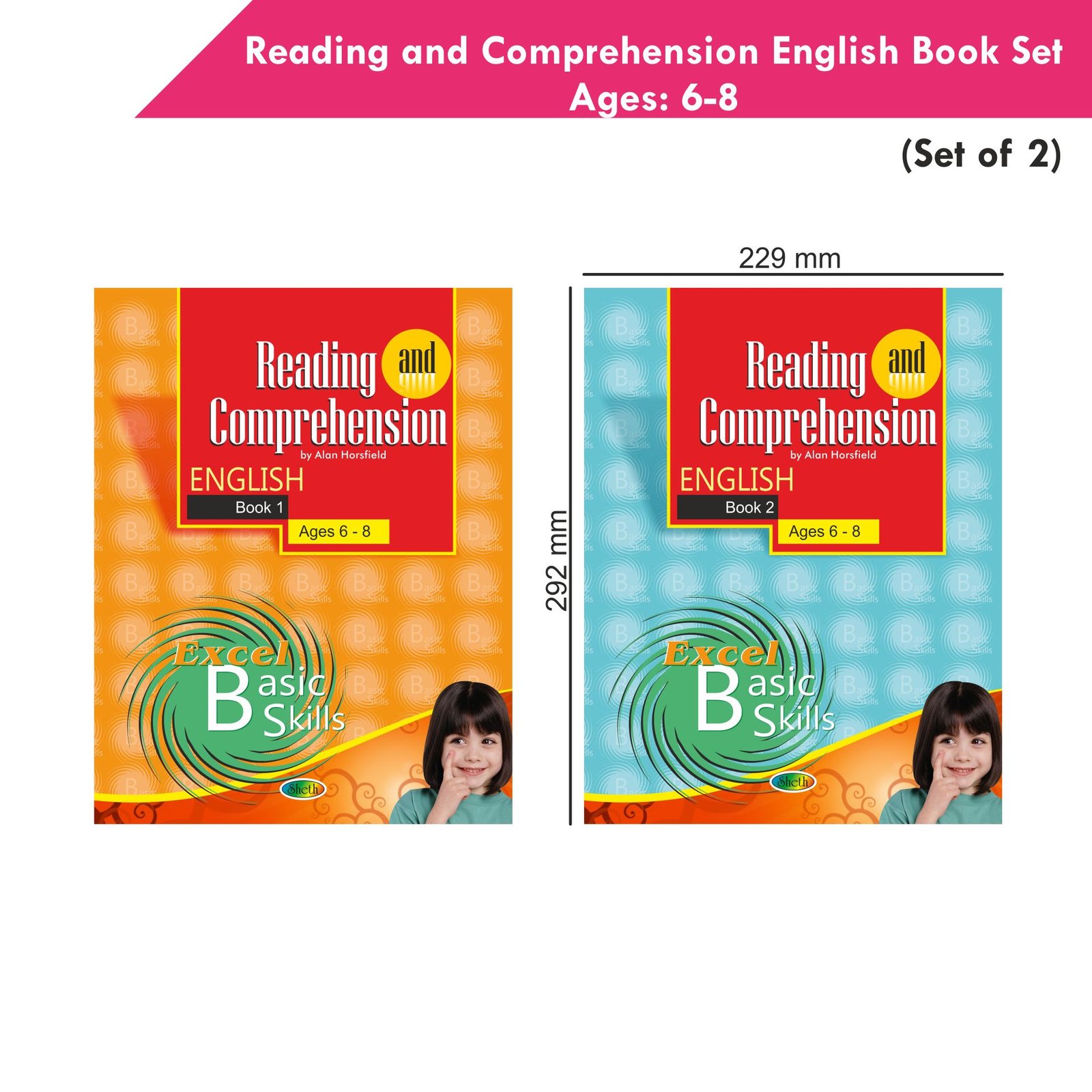 Excel Reading and Comprehension English Book Set 1 Set of 2 2