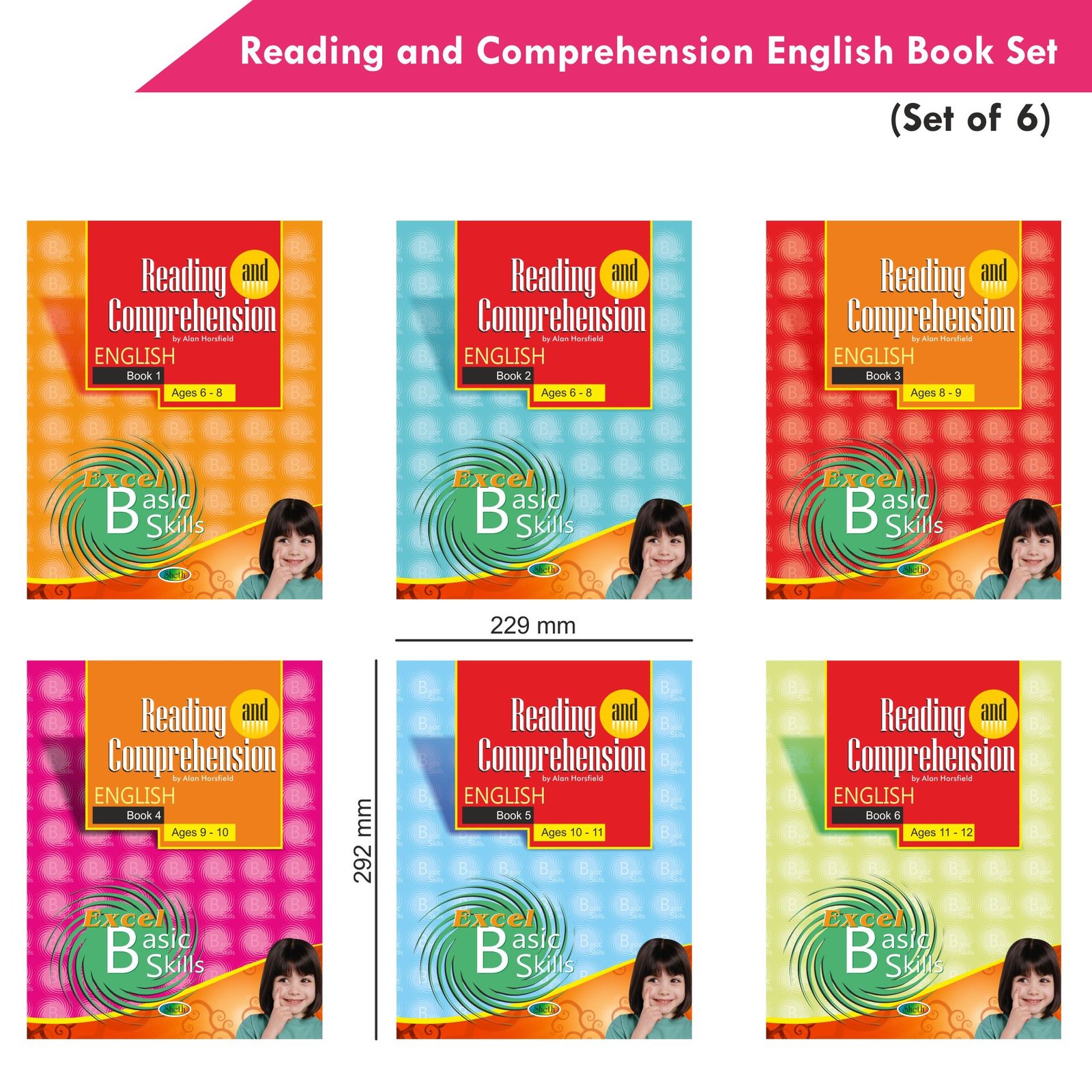 Excel Reading and Comprehension English Book Set Set of 6 2