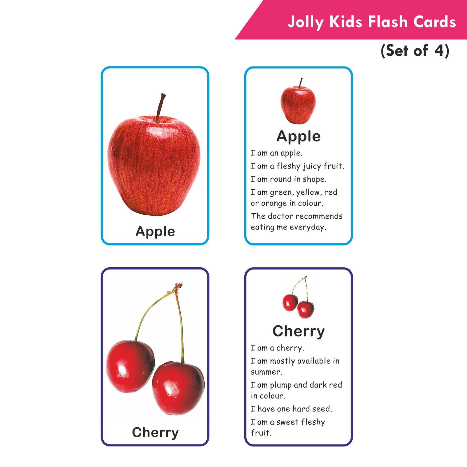 Jolly Kids Flash Cards Set of 4 2