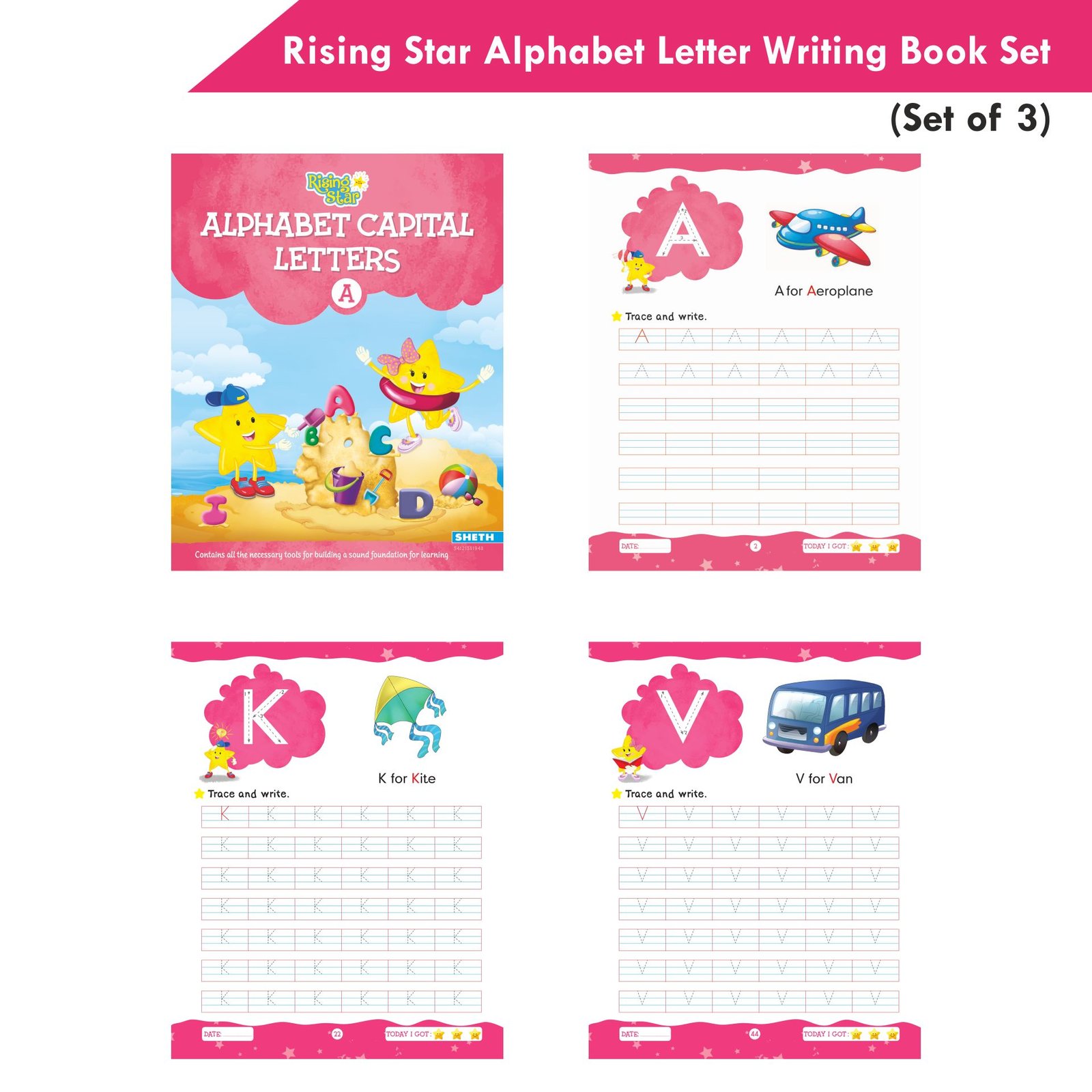 Rising Star Preschool Learning Book Nursery Kit A - Shethbooks