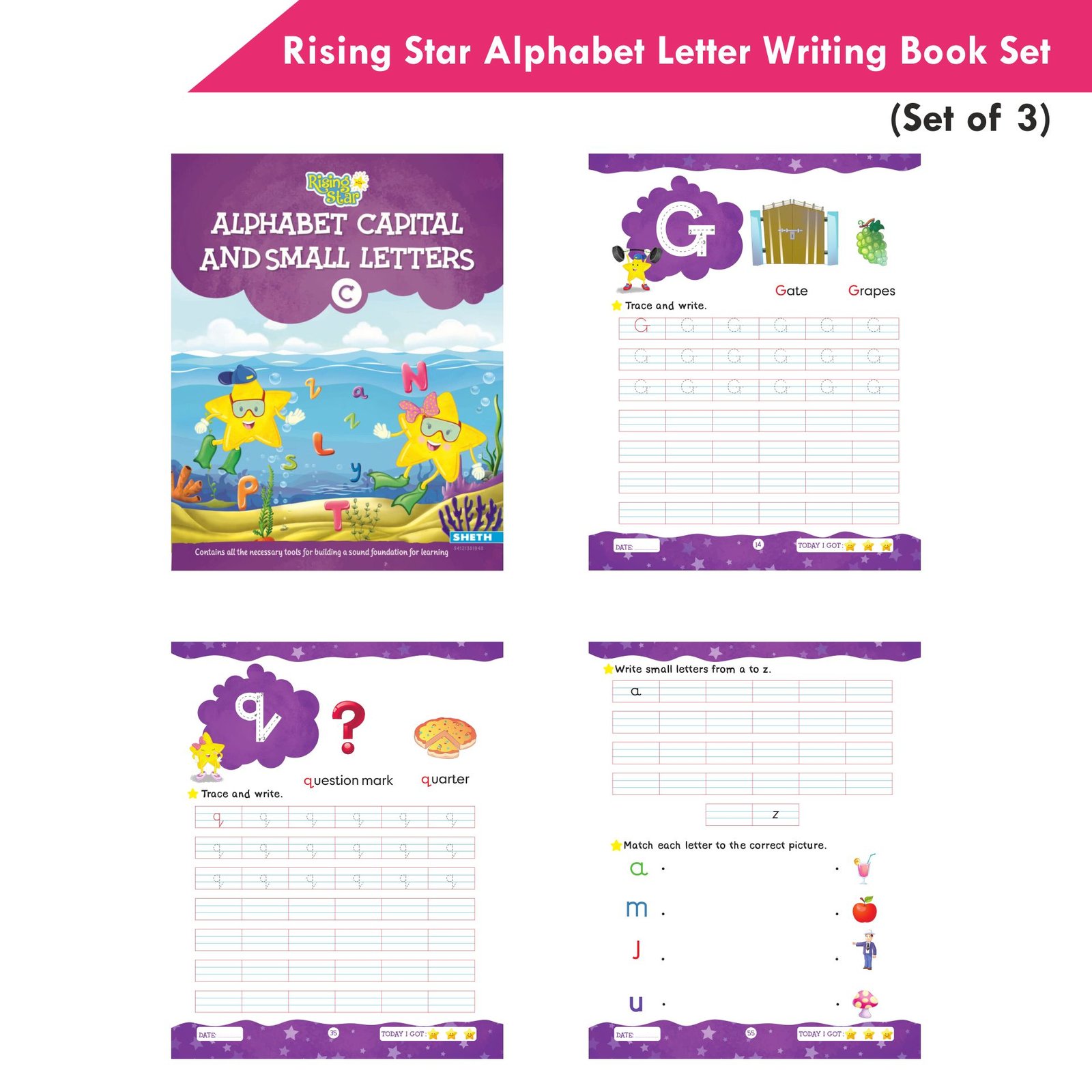 Rising Star Preschool Learning Book Nursery Kit A - Shethbooks