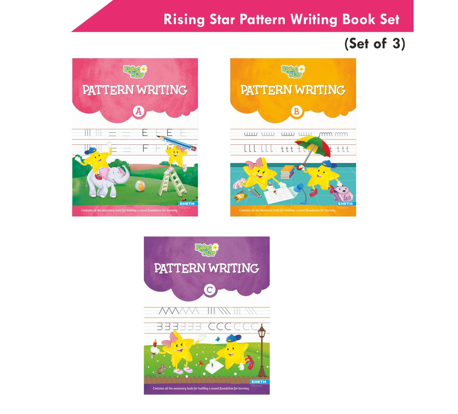Rising Star Pattern Writing Book Set Set of 3 1